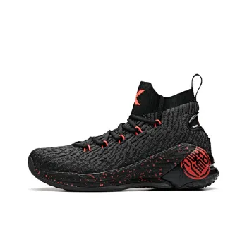 Anta KT4 Klay Thompson Cushioning, Slip Resistant, And Abrasion Resistant High Top Basketball Shoes Black Red