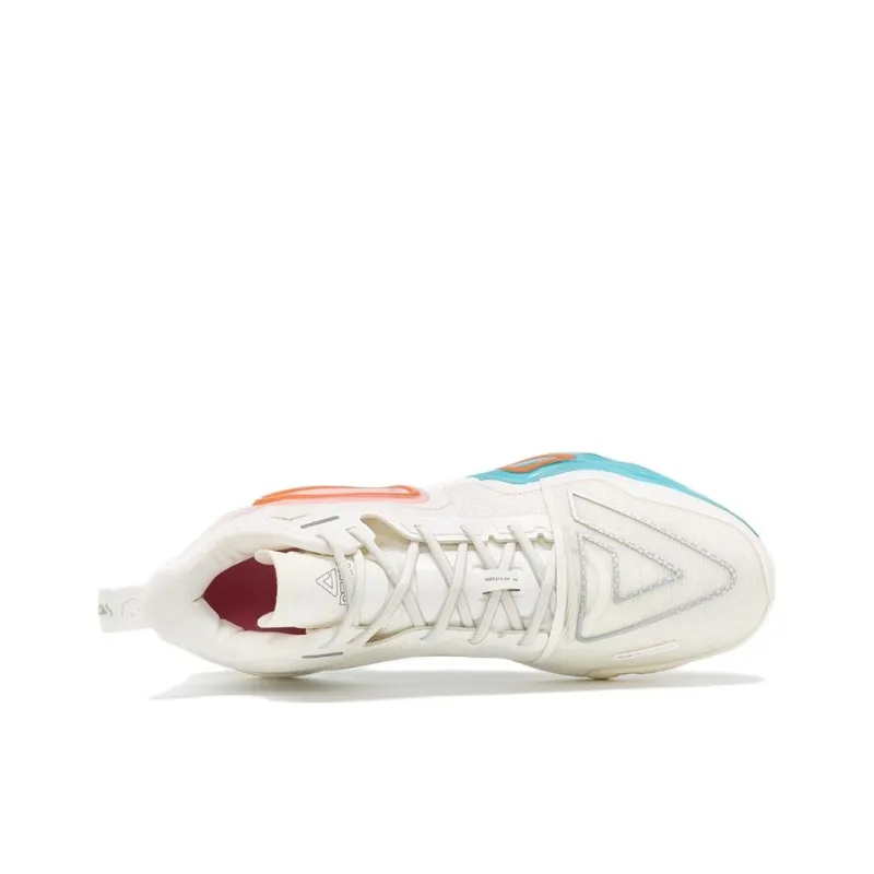 PEAK Surfing The Big Triangle 2.0 Basketball Shoes Men Mid Top White/Beige/Blue/Pink-3