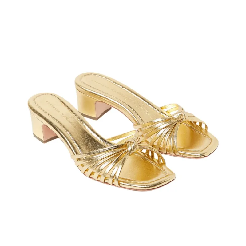 Loeffler Randall Slide Slippers 4.5cm Women's Gold-3