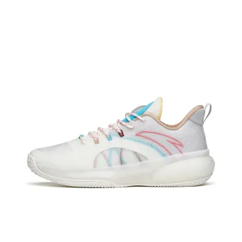 Anta Cement Busters Low Top Basketball Shoes Men's White Gray Blue