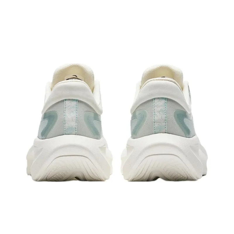 Anta Leaf 4.0 Anti Slip Wear Resistant Low Top Running Shoes Women's White Green-3
