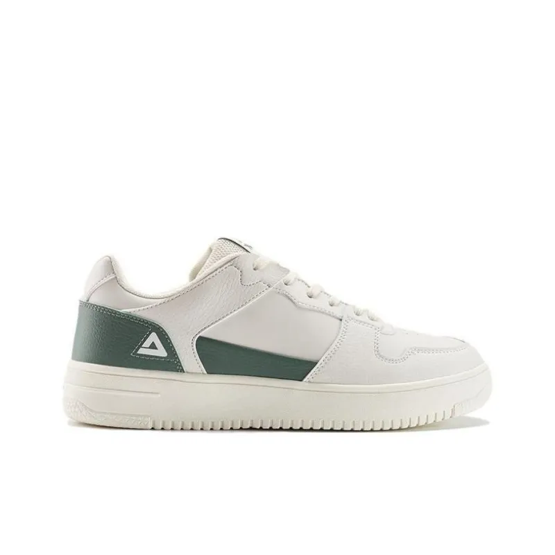 PEAK A Cloud Anti Slip Wear Resistant Low Top Skateboard Shoes Men's Beige Green-1