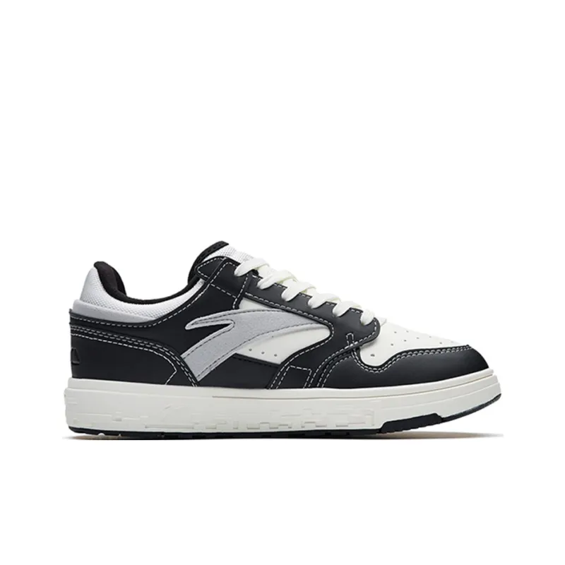 Anta Street Naughty Anti Slip Wear Resistant Low Top Skateboard Shoes Women's Black White Gray-1