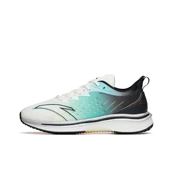 ANTA MACH Mach 1.0 Running Shoes Men Low Top Ivory White/Fluorescent Aqua/Black
