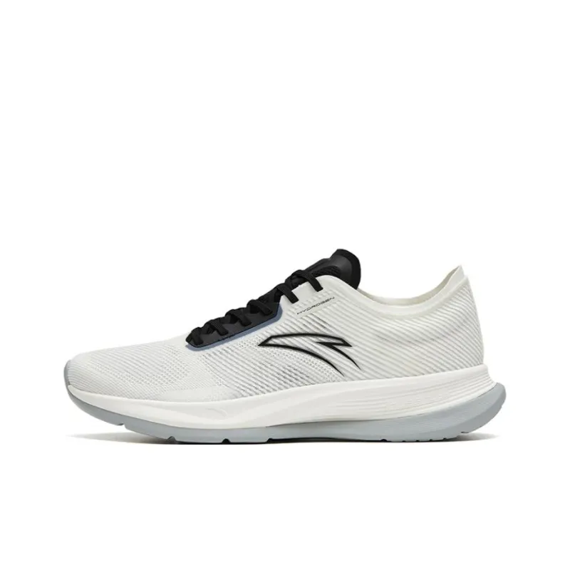 Anta Hydrogen Run V Anti Slip Wear Resistant Low Top Running Shoes White Gray-0
