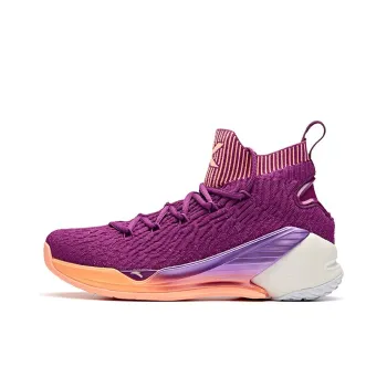 Anta KT4 Thompson Shock Absorbers With Slip Resistant Features High Top Basketball Shoes Men's Purple