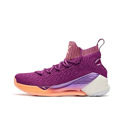 Anta KT4 Thompson Cushioned Slip Resistant High Top Basketball Shoes Men's Purple