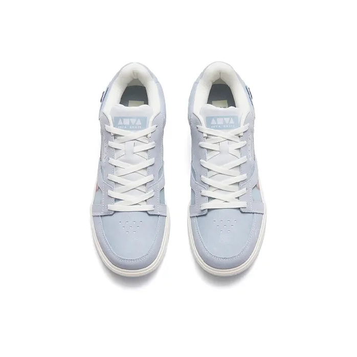 Anta AOYU Slip-Resistant Cushioning Wear-Resistant Low-Top Skateboard Shoes Unisex White Blue-2