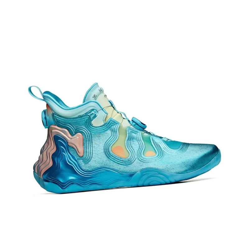 ANTA Star Mountain Basketball Shoes Men Mid Top Blue/Green-1