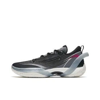 Anta Three point Rain1.0 Cushioned Slip Resistant Low Top Basketball Shoes Men's Black Gray Red