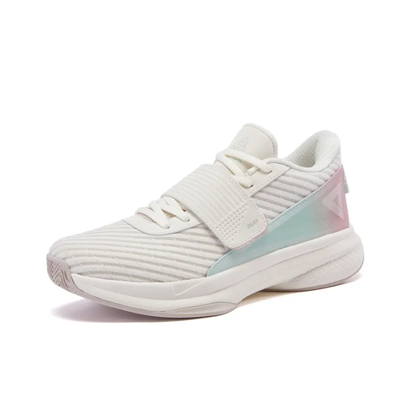PEAK Spirit Snake Anti Slip Wear Resistant Low Top Basketball Shoes Men's White-2