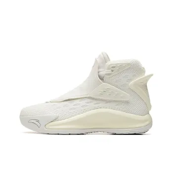 Anta KT5 Pearl White Cushioning Anti Slip And Wear Resistant High Top Performance Basketball Shoes Women's White