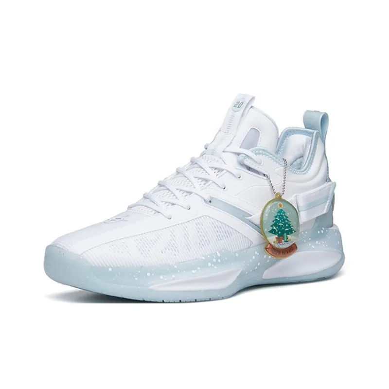 Anta GH3 Gordon Hayward Low Top Performance Basketball Shoes Men's White Blue POIZON Box Edition-4