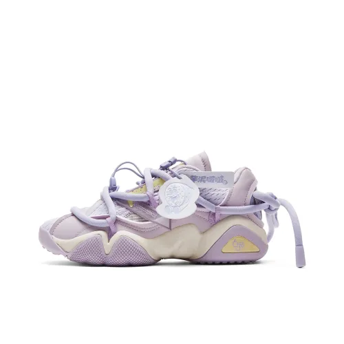 PEAK State Pole 6371 Casual Shoes Women's Low-Top Misty Imitation Purple