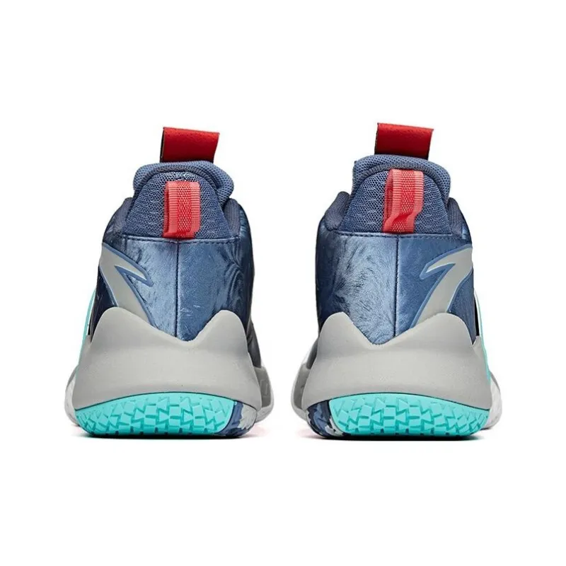 Anta Cement Busters Low Top Basketball Shoes Men's Blue Gray-3