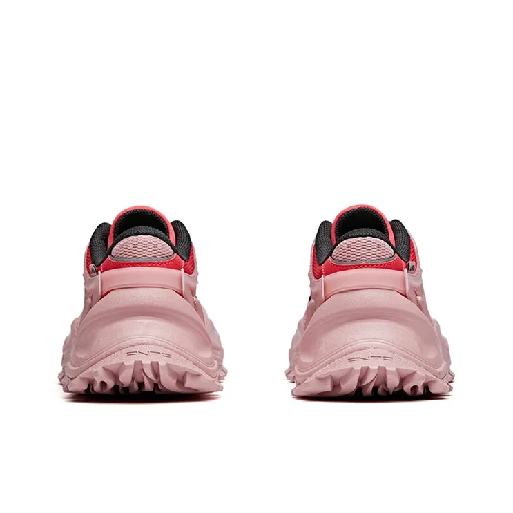 Anta Hot Non slip Lightweight Low Top Chunky Sneakers Women's Pink-3