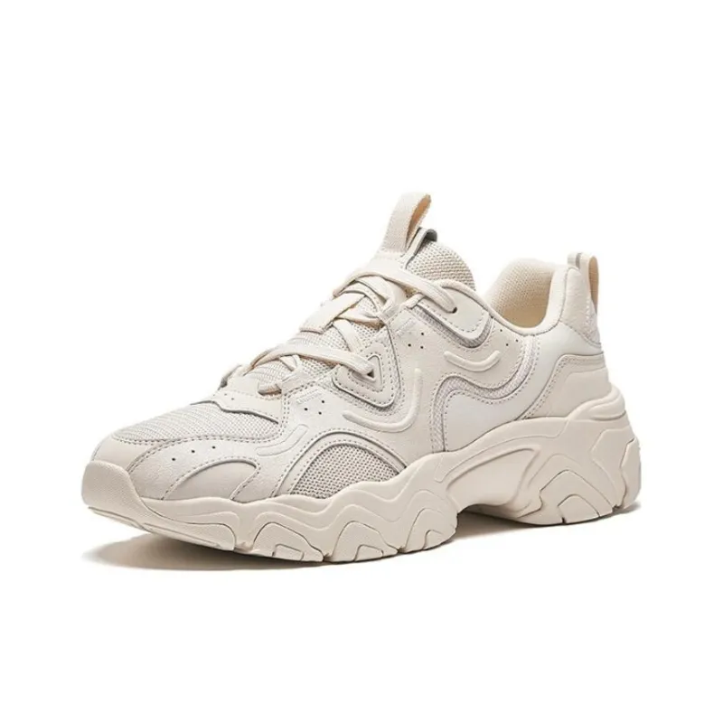 Anta Meteorite Cushioning Anti Slip And Wear Resistant Low Top Chunky Sneakers Men's Muddy Sandy Gray-1