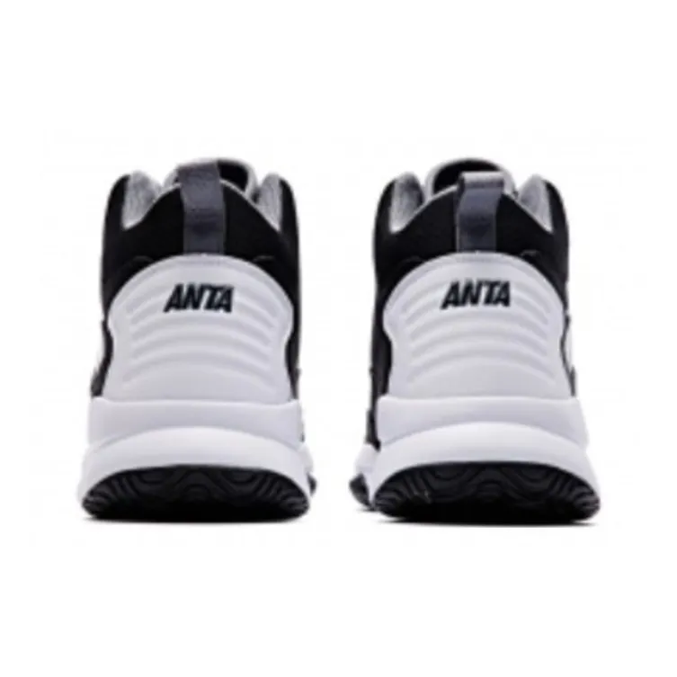 Anta Star Trail 4 KT Cushioning Anti Slip Wear Resistant Breathability Mid Top Basketball Shoes Men's Black White Gray-3