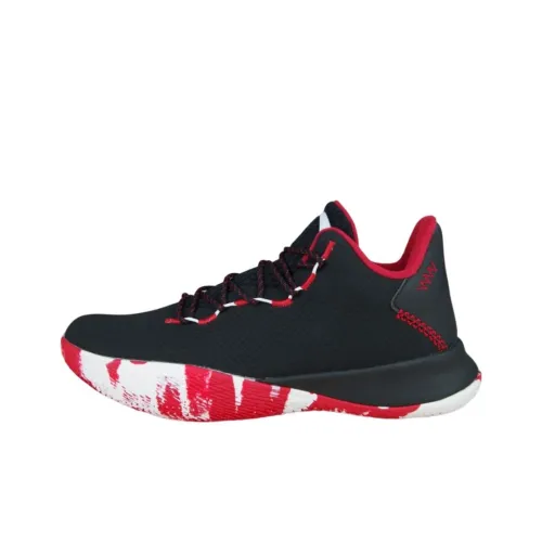 Anta Viper Anti Slip Wear Resistant Low Top Basketball Shoes Men's Black Red