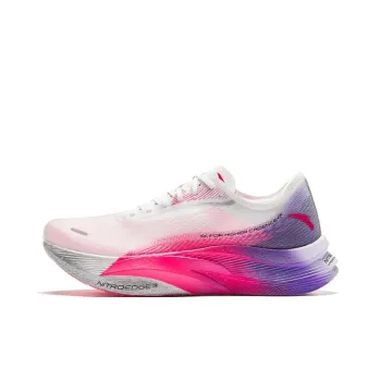 Anta C202 5 GT Cushioned Slip Resistant Abrasion Resistant Low Top Marathon Running Shoes Women's White Red Purple
