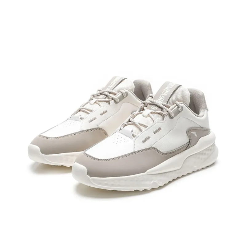 Anta Unruly Series Wear-Resistant Slip-Resistant Low-Top Casual Shoes Men's White Gray-2
