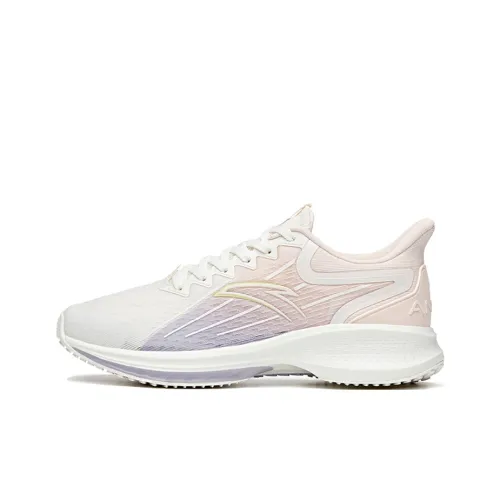 ANTA Gazelle 1.0 Running Shoes Women's Low-Top Ivory White/White Porcelain Pink/Light Purple Grey