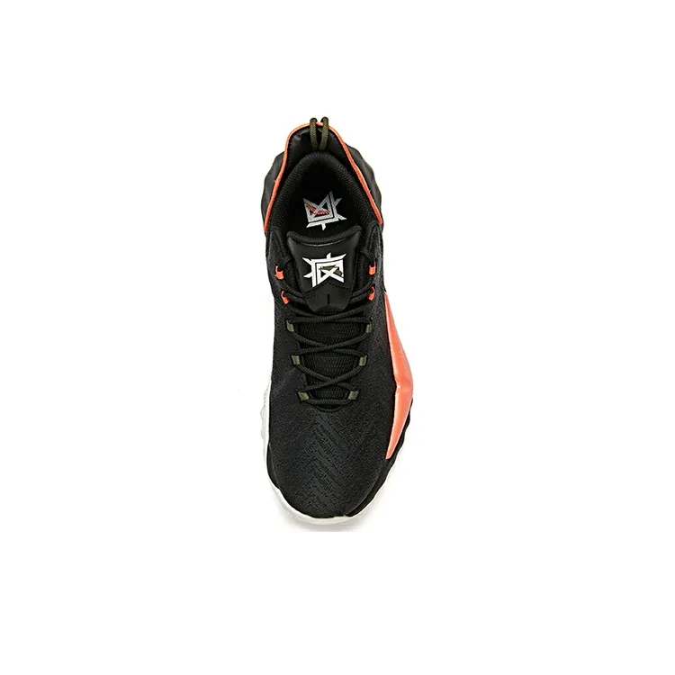 Anta Crazy 3 Low Top Basketball Shoes Men's Red Black-2
