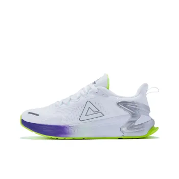 PEAK Porcelain Shadow Running Shoes Men Low Top White/Neon Yellow