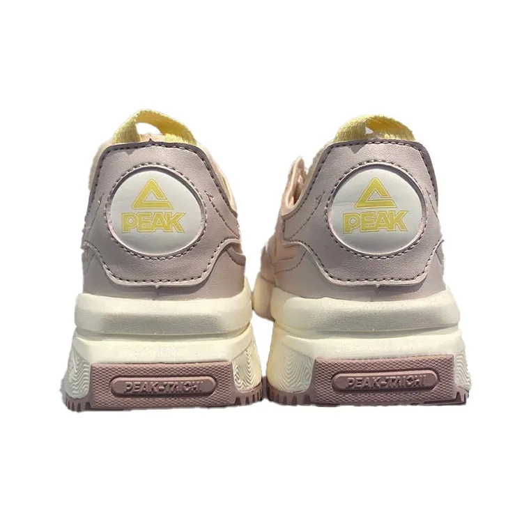 PEAK 70S Cushioning, Wear Resistant Low Top Chunky Sneakers Women's Camel Gray-3