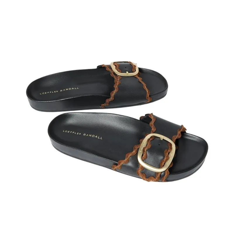 Loeffler Randall Slide Slippers Women's Black-3