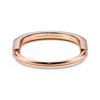 TIFFANY & CO. Lock Bangles Unisex Rose Gold