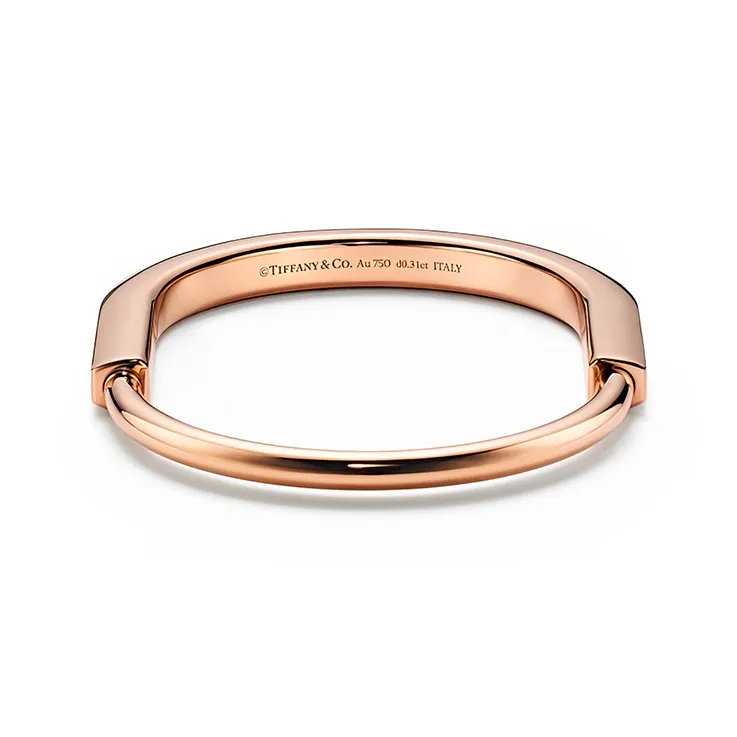 TIFFANY & CO. Lock Bangles Unisex Rose Gold-0