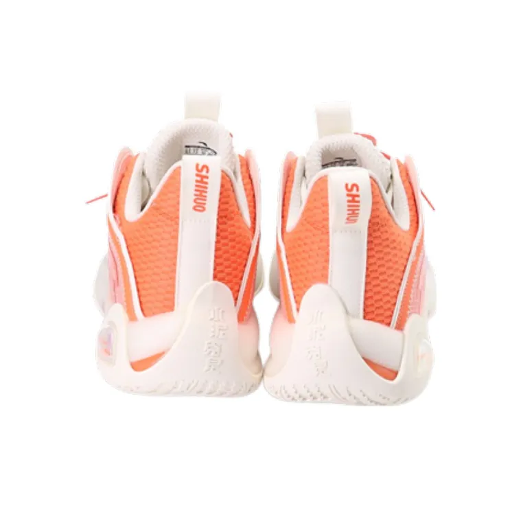 Anta Cement Bubble 2.0 Slip Resistant Low Top Basketball Shoes Men's White Purple Orange-3