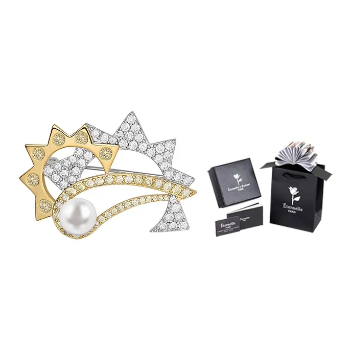 Eternelle Brooches Women's Brilliant Gold-0