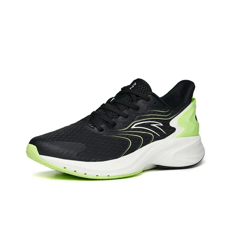 Anta Wear-resistant And Lightweight Low-Top Running Shoes Men's Black Gray Green-1