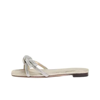 Loeffler Randall Slide Slippers Women's Gold Silver