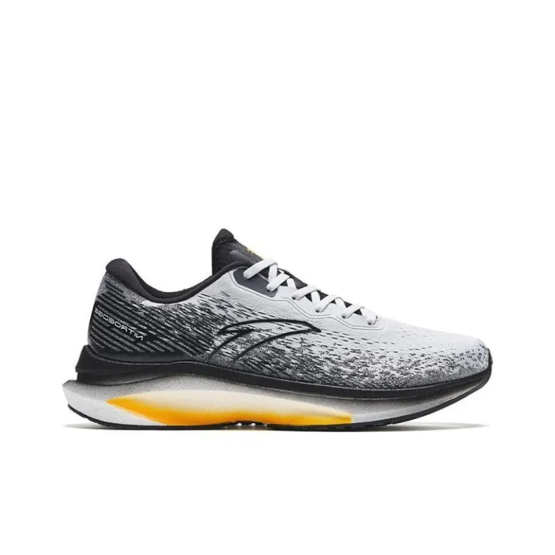 Anta Champion Running Shoes Lite Cushioning Wear-Resistant Low-Top Running Shoes Men's Black Gray White-1