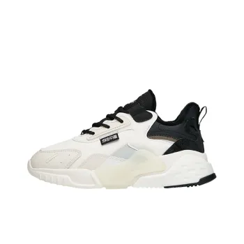 Anta Rubik's Cube Anti Slip Wear Resistant Low Top Chunky Sneakers Women's White Gray Black