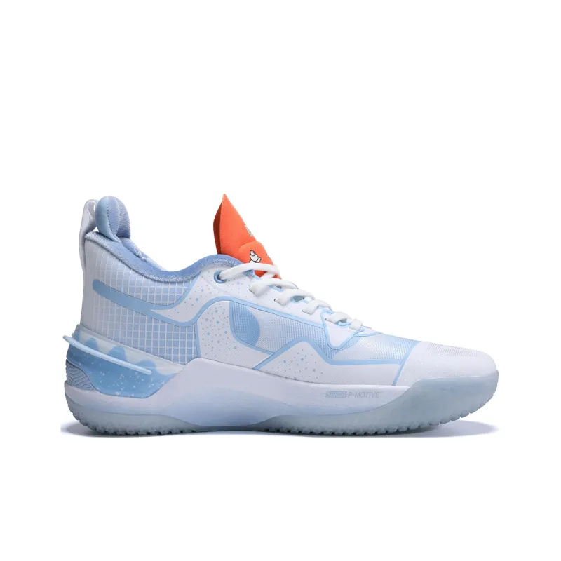 PEAK Flash 3 Snowman Cushioning Anti-Slip And Wear-Resistant Coverage Support Mid-Top Taichi Basketball Shoes Sky Blue-1