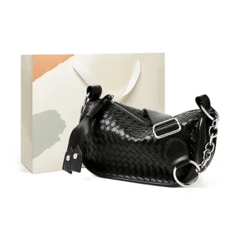 15 MINS Synthetic Leather Pillow Bag Crossbody Bag Shoulder Bag Women's Midnight Black