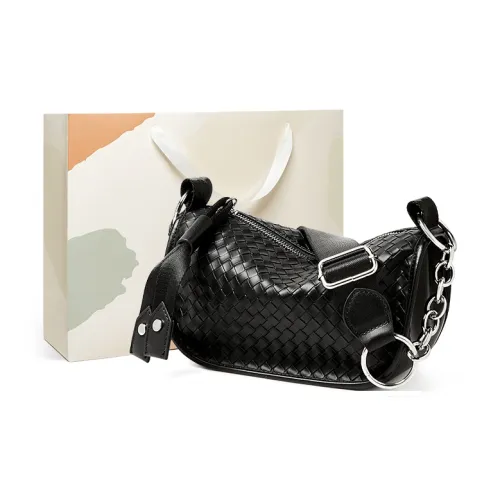 15 MINS Synthetic Leather Pillow Bag Crossbody Bag Shoulder Bag Women's Midnight Black