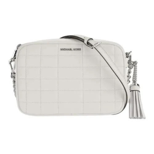 MICHAEL KORS Leather Camera Bag, Shoulder Bag, Crossbody Bag Women's Pure White