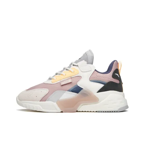 ANTA Rubik's Cube Casual Shoes Women's Low-Top White/Gray/Pink