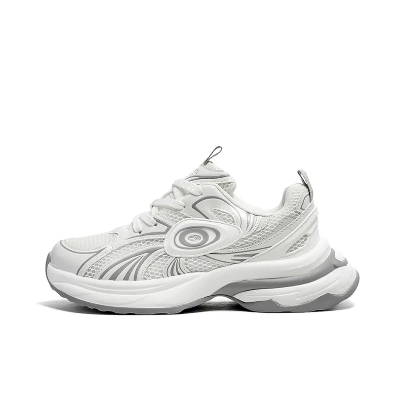 ZOIBBOE Anti Slip Wear Resistant Breathable Height Increasing Low Top Chunky Sneakers Unisex-2