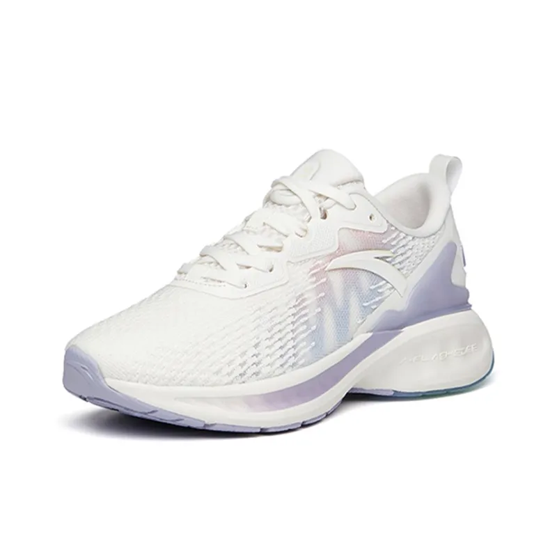 Anta Tron 1.5 Durable Breathable Low-Top Running Shoes Women's White Purple-2