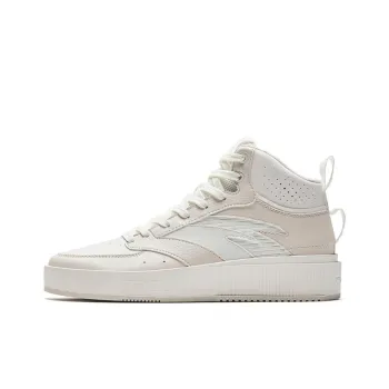 Anta Milk Lid 2 Anti Slip And Wear Resistant Breathable Mid Top Skateboard Shoes Women's White Gray