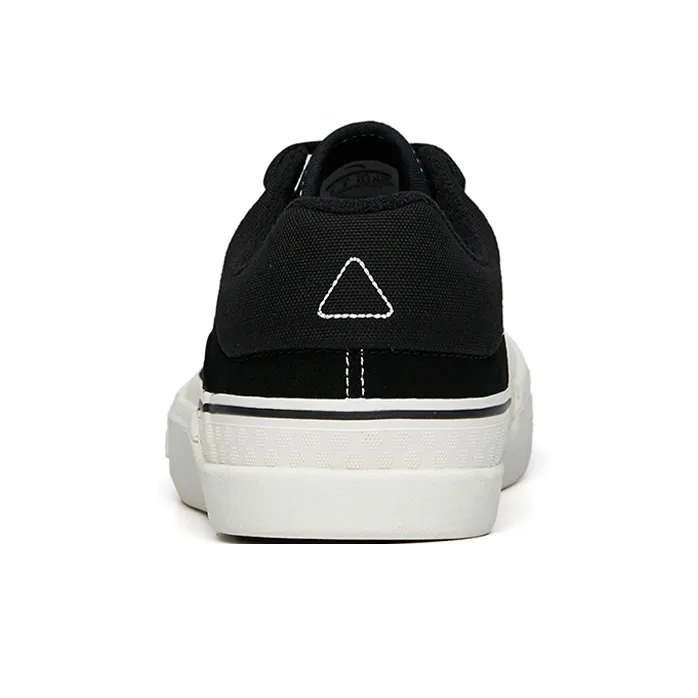 Anta Ao Li Low Top Skateboard Shoes Men's Black Leather Suede-3