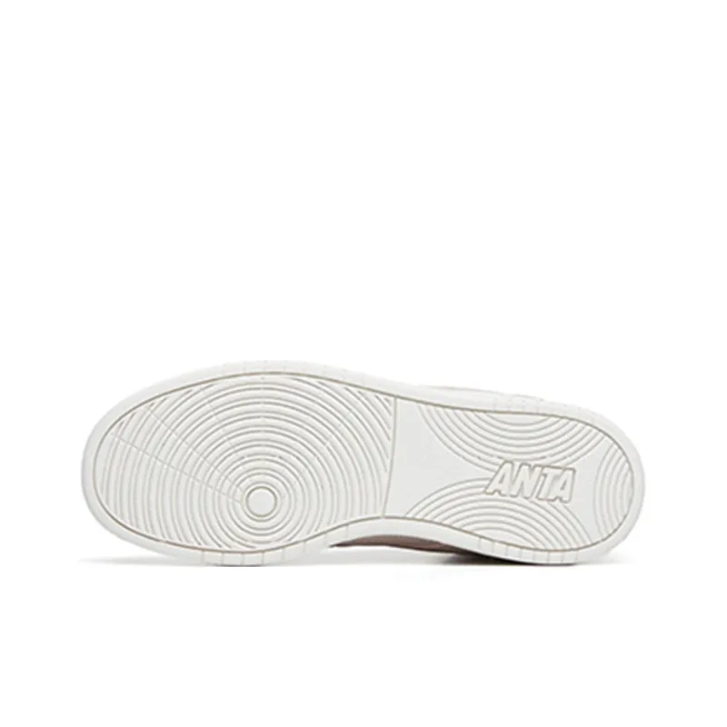 Anta Street Naughty High Top Skateboard Shoes Women's White Gray-5