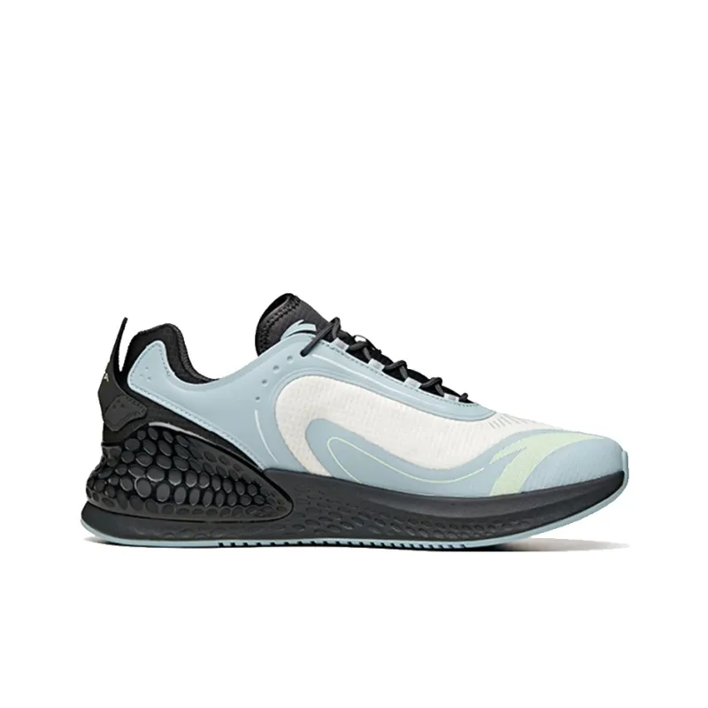 Anta C37+ Cushioned Anti Slip Wear Resistant Breathable Lightweight Low Top Sprint Running Shoes ] Men's Black Blue-1