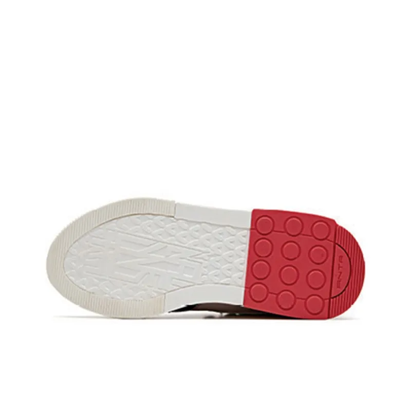 ANTA Rubik's Cube Casual Shoes Women's Low Top White/Blue/Red-4